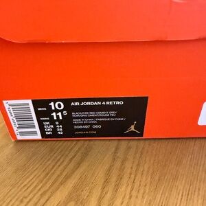 Nike Air Jordan 4 Retro black/fire red-cement grey